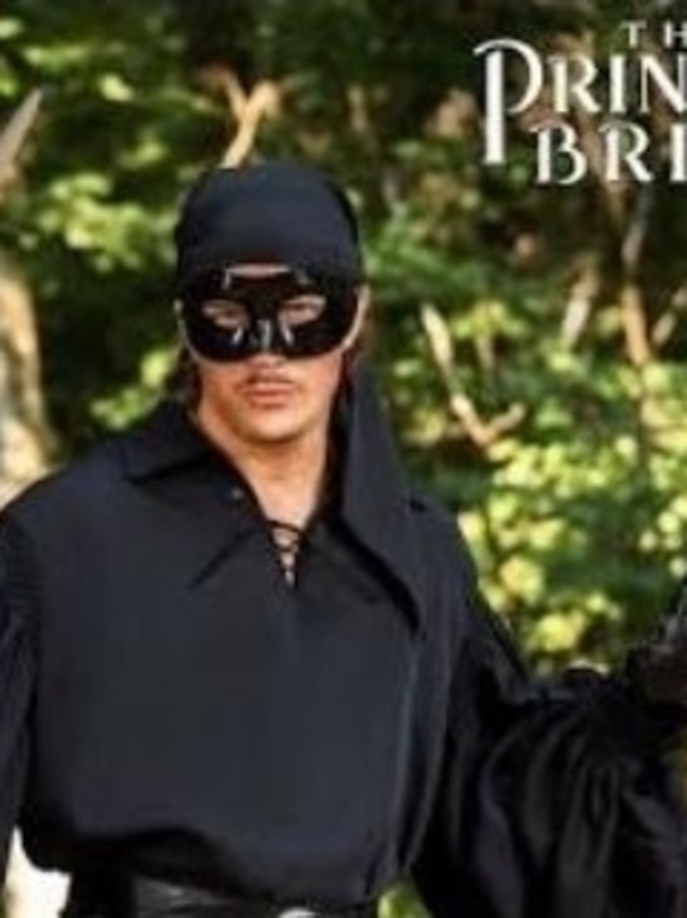 Black Men's Costume Tunic with Mask - Classic Renaissance Look